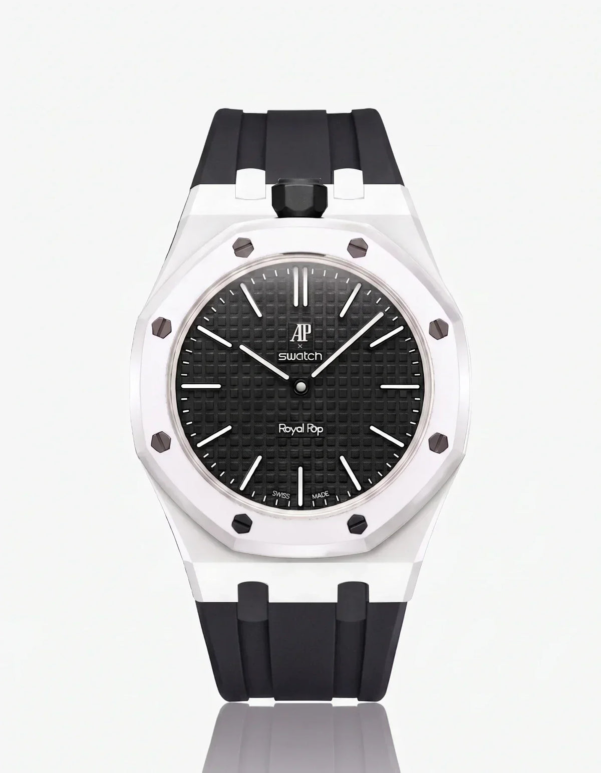 Silicone Strap & Case Royal Pop Ocho Negro(Customize Colors)