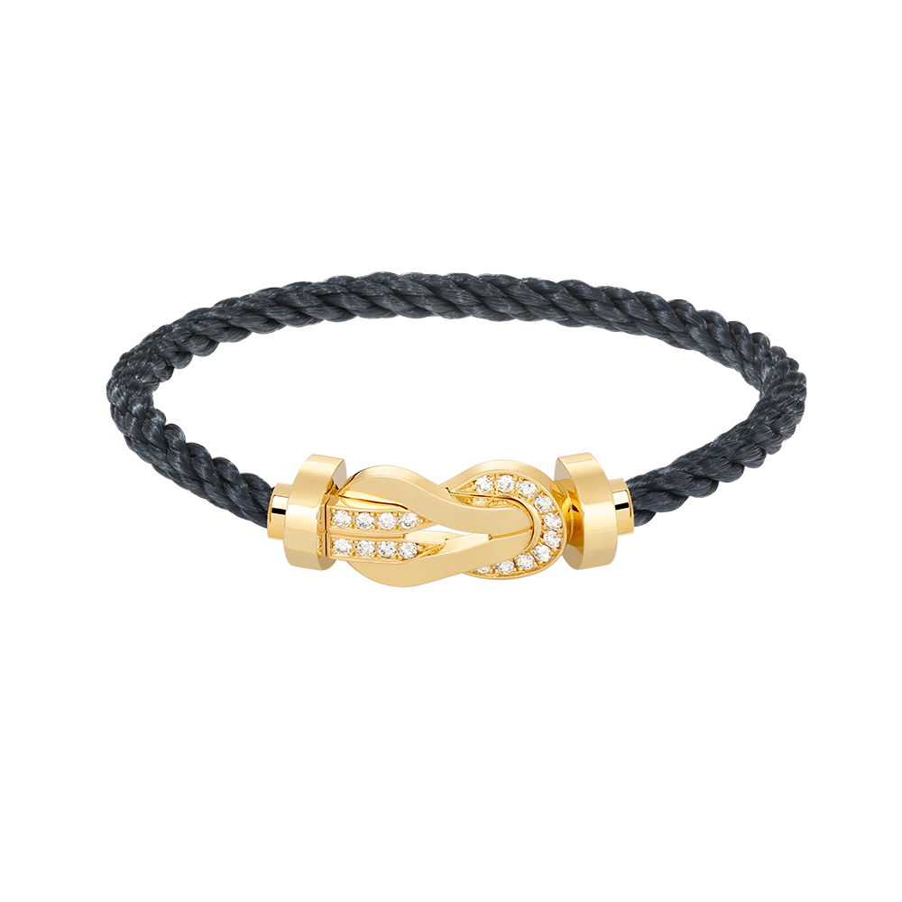 [Olivia JW]CHANCE LARGE 8 FIGURE BUCKLE HALF DIAMOND BRACELET GOLD