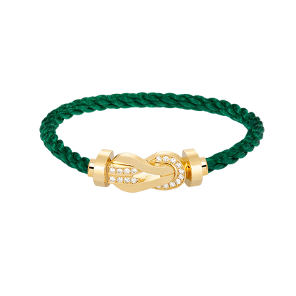 [Olivia JW]CHANCE LARGE 8 FIGURE BUCKLE HALF DIAMOND BRACELET GOLD