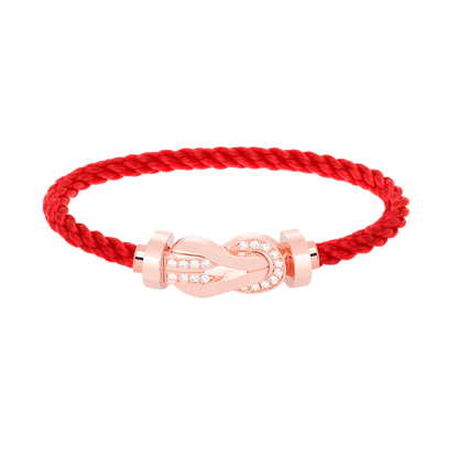 [Everoly JW]CHANCE LARGE 8 FIGURE BUCKLE HALF DIAMOND BRACELET ROSE GOLD