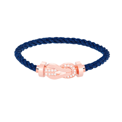 [Olivia JW]CHANCE LARGE 8 FIGURE BUCKLE HALF DIAMOND BRACELET ROSE GOLD