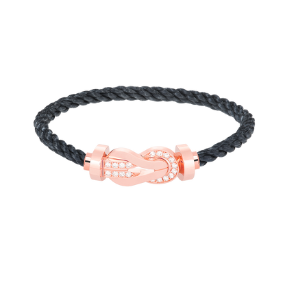 [Everoly JW]CHANCE LARGE 8 FIGURE BUCKLE HALF DIAMOND BRACELET ROSE GOLD