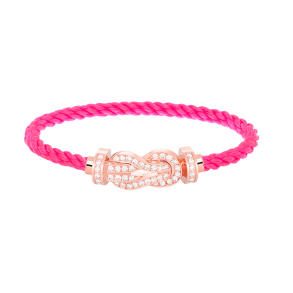 [Olivia JW]CHANCE LARGE 8 FIGURE BUCKLE FULL DIAMOND BRACELET ROSE GOLD