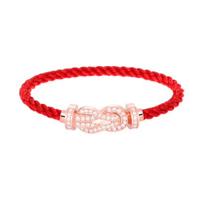 [Olivia JW]CHANCE LARGE 8 FIGURE BUCKLE FULL DIAMOND BRACELET ROSE GOLD