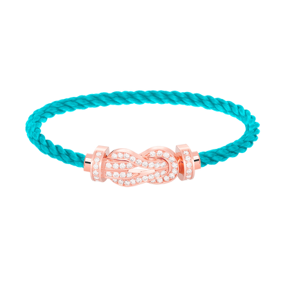 [Olivia JW]CHANCE LARGE 8 FIGURE BUCKLE FULL DIAMOND BRACELET ROSE GOLD
