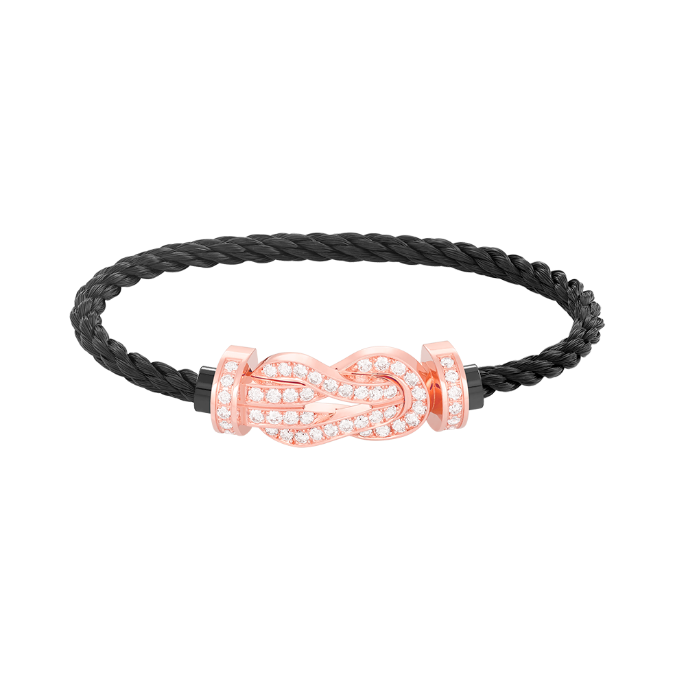 [Olivia JW]CHANCE LARGE 8 FIGURE BUCKLE FULL DIAMOND BRACELET ROSE GOLD