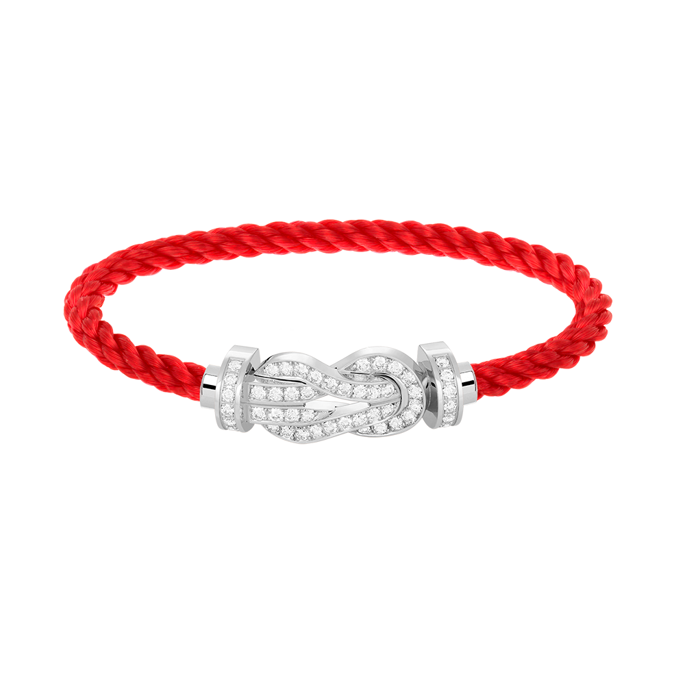 [Everoly JW]CHANCE LARGE 8 FIGURE BUCKLE FULL DIAMOND BRACELET SILVER