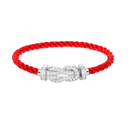 [Everoly JW]CHANCE LARGE 8 FIGURE BUCKLE FULL DIAMOND BRACELET SILVER