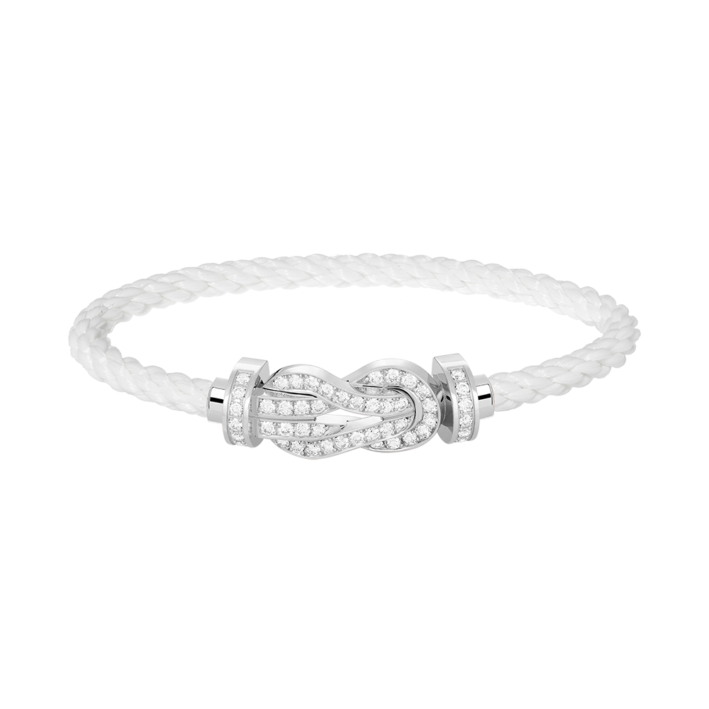 [Everoly JW]CHANCE LARGE 8 FIGURE BUCKLE FULL DIAMOND BRACELET SILVER