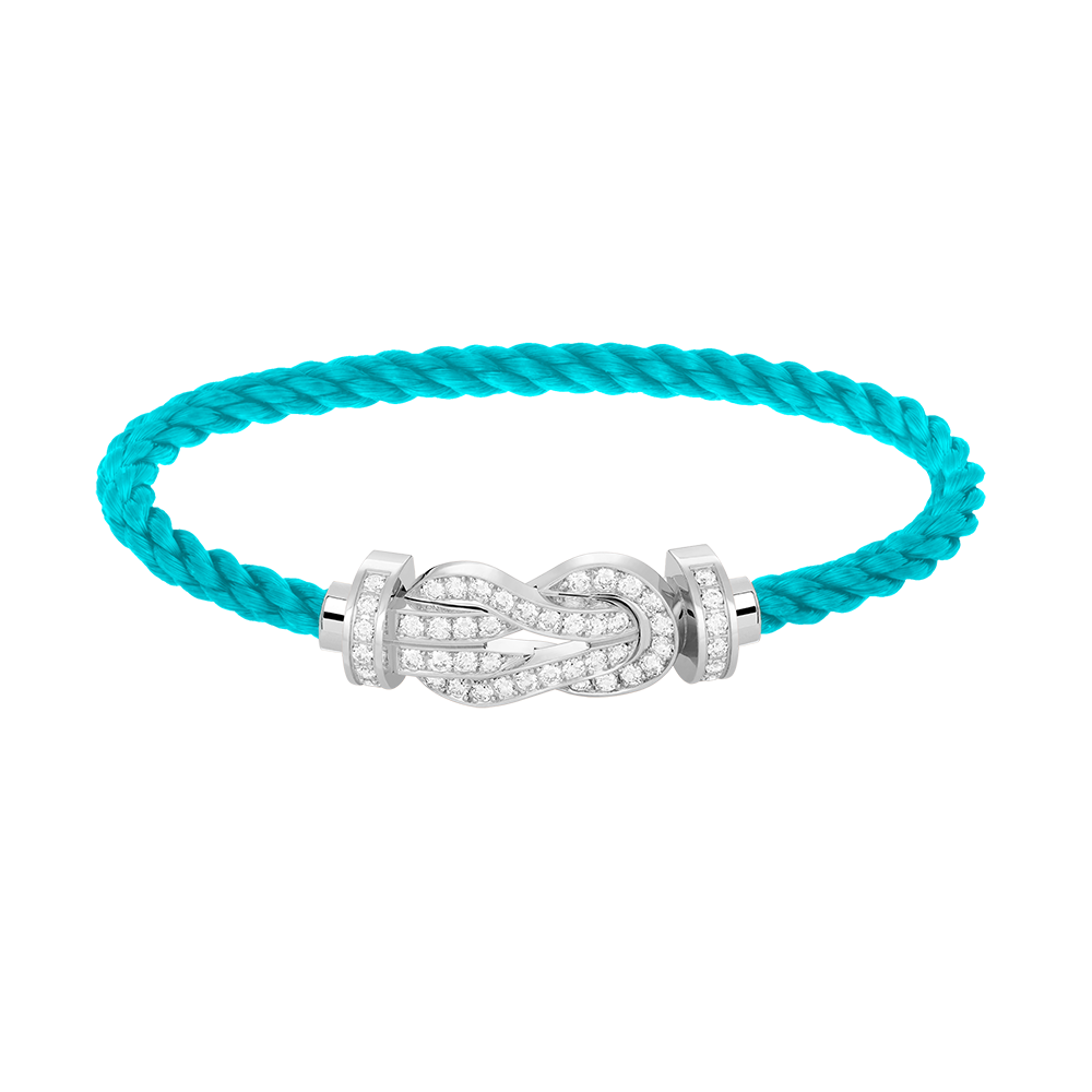 [Everoly JW]CHANCE LARGE 8 FIGURE BUCKLE FULL DIAMOND BRACELET SILVER
