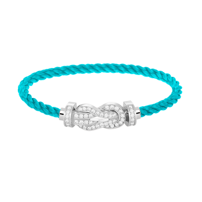 [Everoly JW]CHANCE LARGE 8 FIGURE BUCKLE FULL DIAMOND BRACELET SILVER