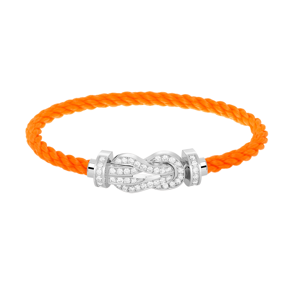 [Everoly JW]CHANCE LARGE 8 FIGURE BUCKLE FULL DIAMOND BRACELET SILVER