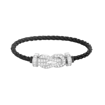 [Everoly JW]CHANCE LARGE 8 FIGURE BUCKLE FULL DIAMOND BRACELET SILVER