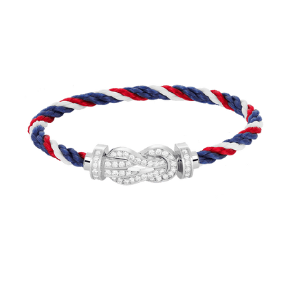 [Everoly JW]CHANCE LARGE 8 FIGURE BUCKLE FULL DIAMOND BRACELET SILVER