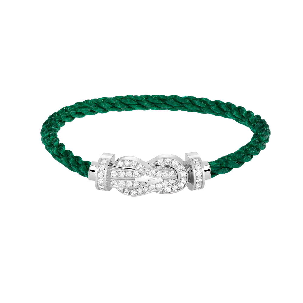[Everoly JW]CHANCE LARGE 8 FIGURE BUCKLE FULL DIAMOND BRACELET SILVER