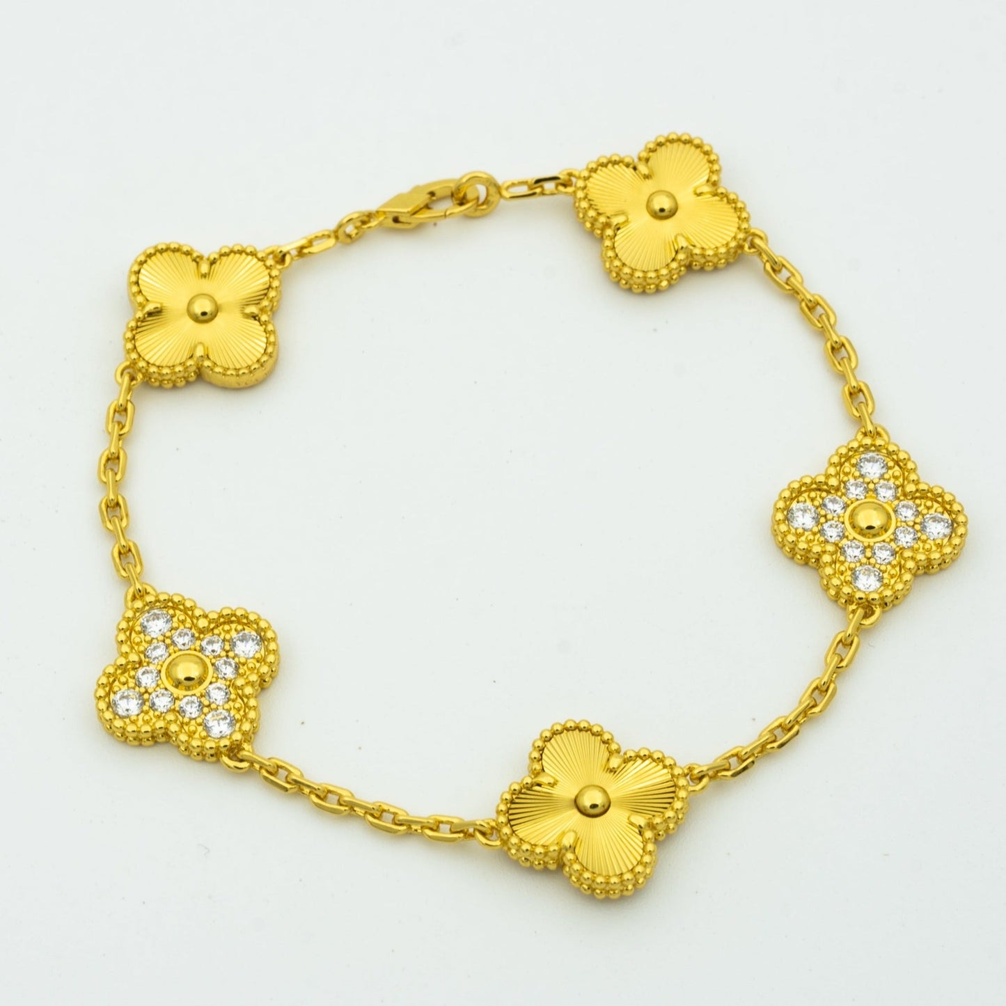 [Everoly JW]  CLOVER 5 MOTIF LASER BRACELET COLLECTION