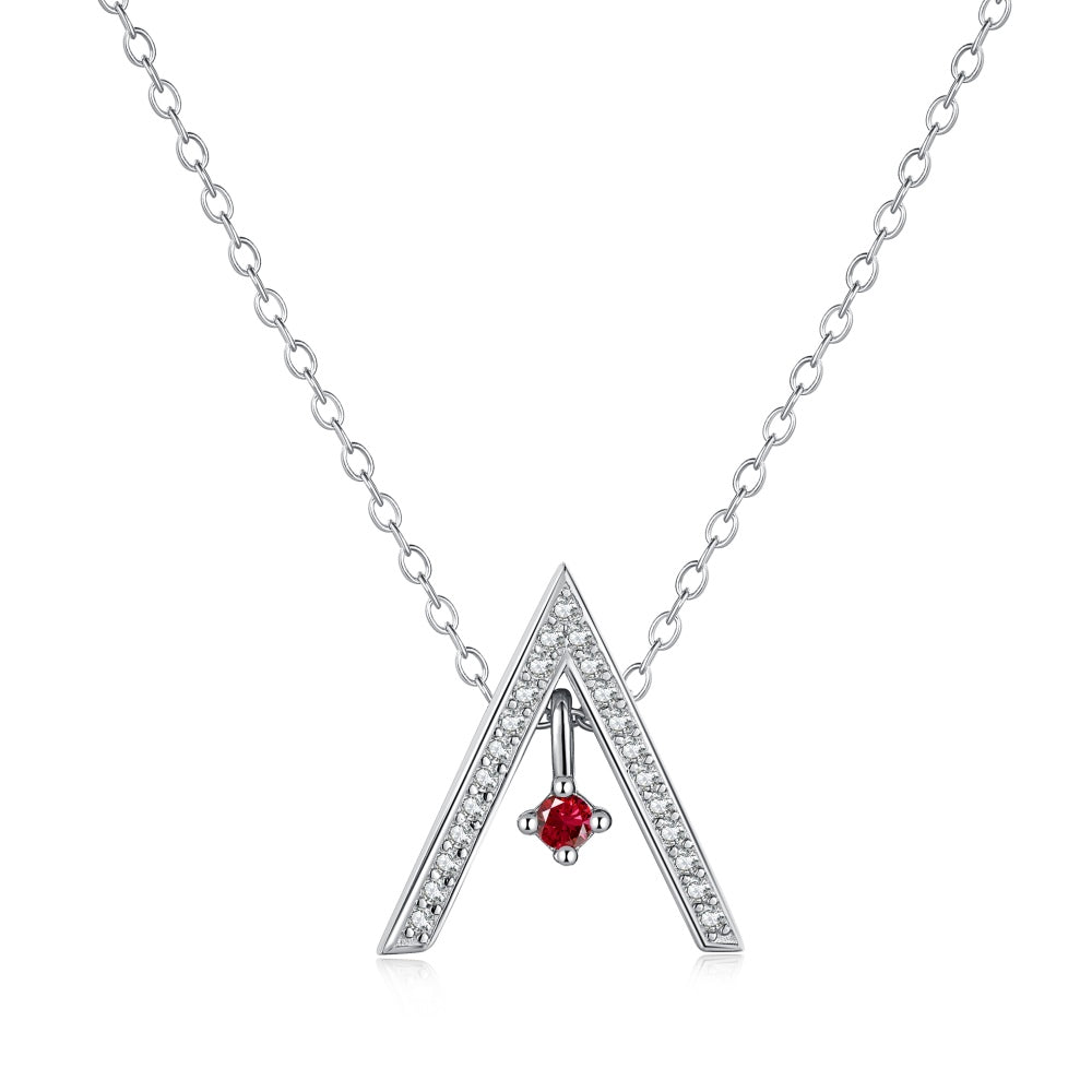 [Olivia JW]Sparkling "A" Shape Necklace