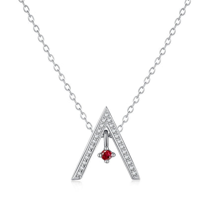 [Olivia JW]Sparkling "A" Shape Necklace
