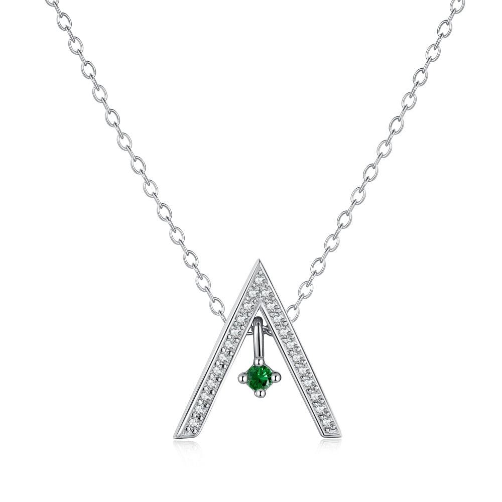 [Olivia JW]Sparkling "A" Shape Necklace