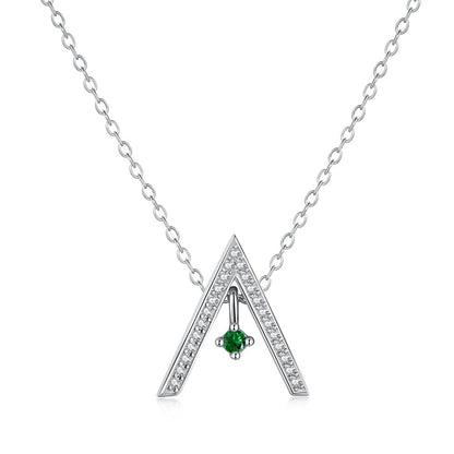 [Olivia JW]Sparkling "A" Shape Necklace