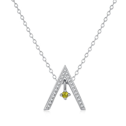 [Olivia JW]Sparkling "A" Shape Necklace