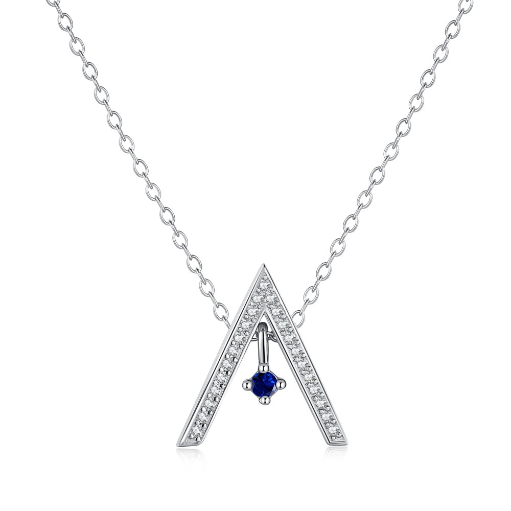[Olivia JW]Sparkling "A" Shape Necklace