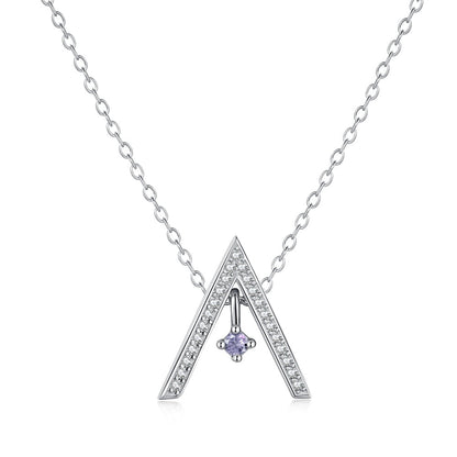 [Olivia JW]Sparkling "A" Shape Necklace