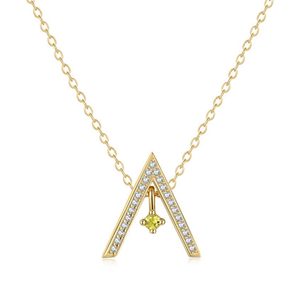 [Olivia JW]Sparkling "A" Shape Necklace