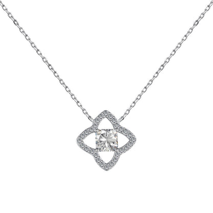 [Everoly JW]Exquisite Halskette in Blumenform mit Prinzessschliff