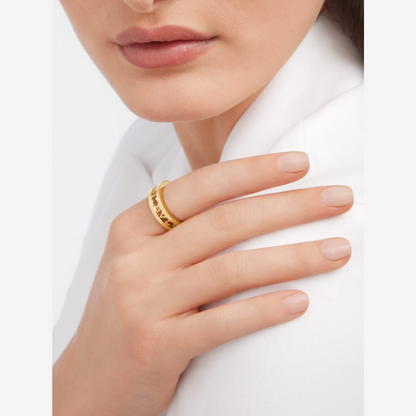 [OLIVIA]ZERO 1 ONE-BAND WITH OPENWORK LOGO SPIRAL RING