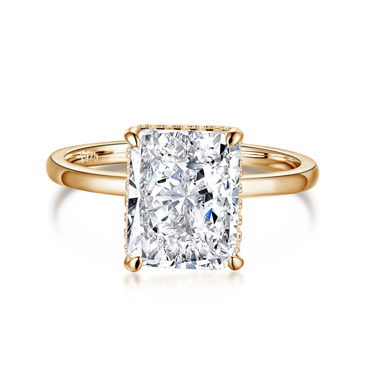[Olivia JW]4.0 Carat Ornate Enchanting Radiand Cut Banquet Ring
