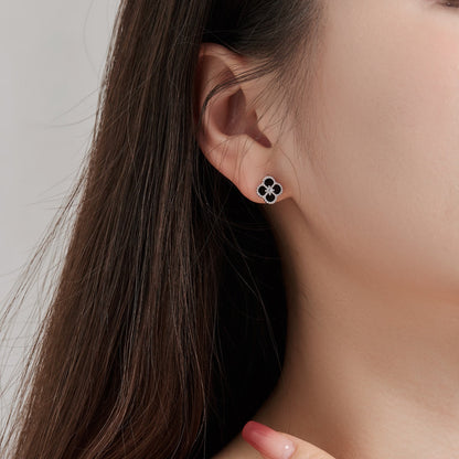 [Olivia JW]Four-Leaf Clover Flower Shape Exquisite Earrings