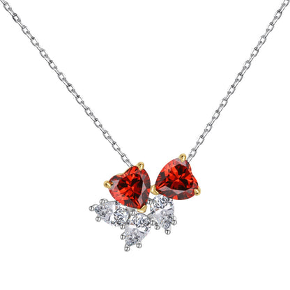 [Olivia JW]Dainty Red Heart Necklace