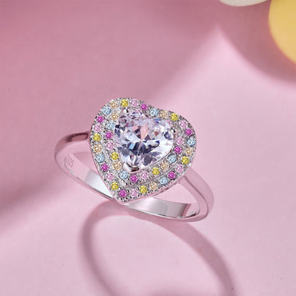 [Everoly JW]繊細で輝くハートシェイプの結婚指輪