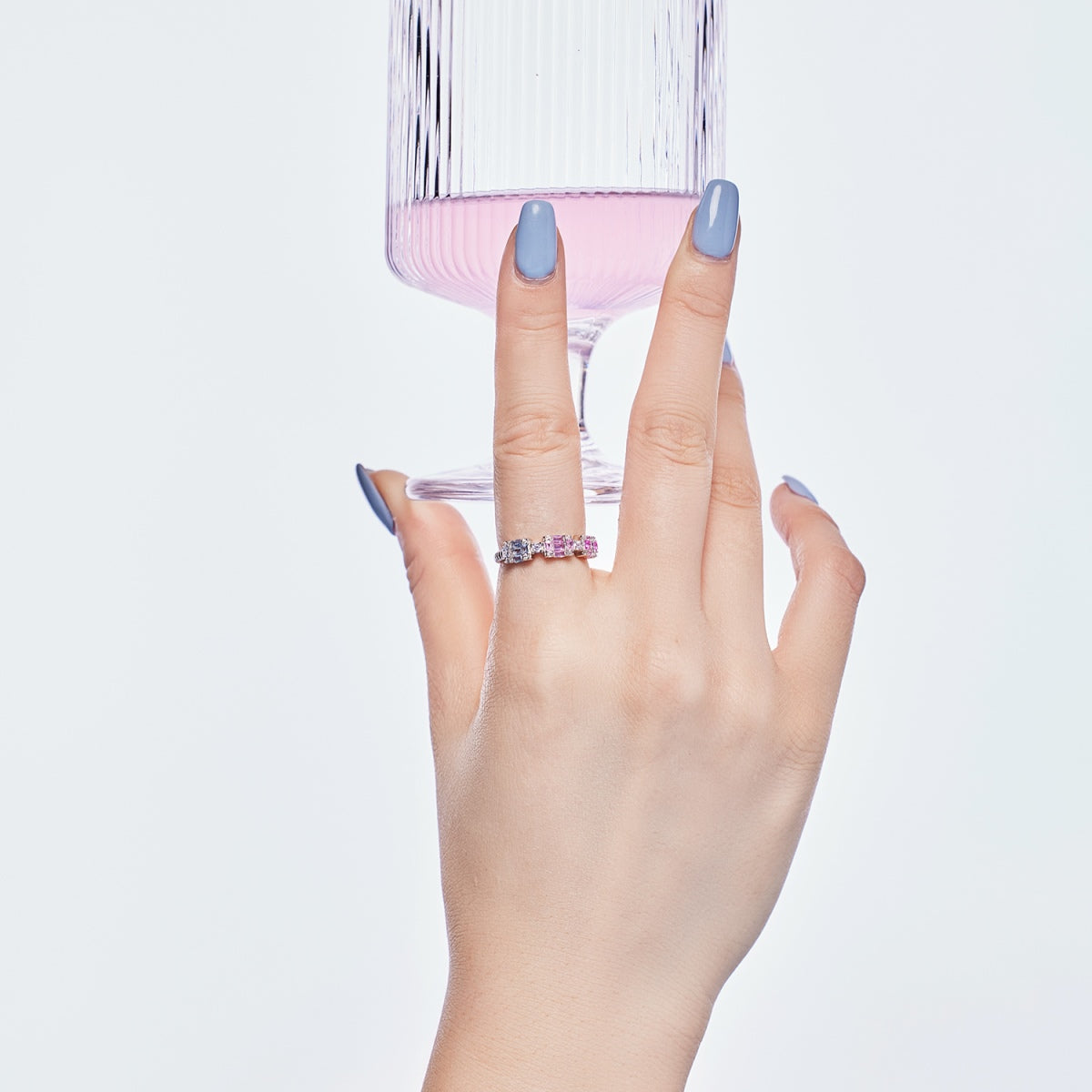 [Olivia JW]Unique Colorful Emerald Cut Party Ring