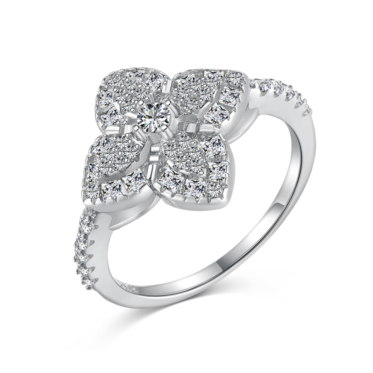 [Olivia JW]Luxurious Colorful Flower Shape Banquet Ring