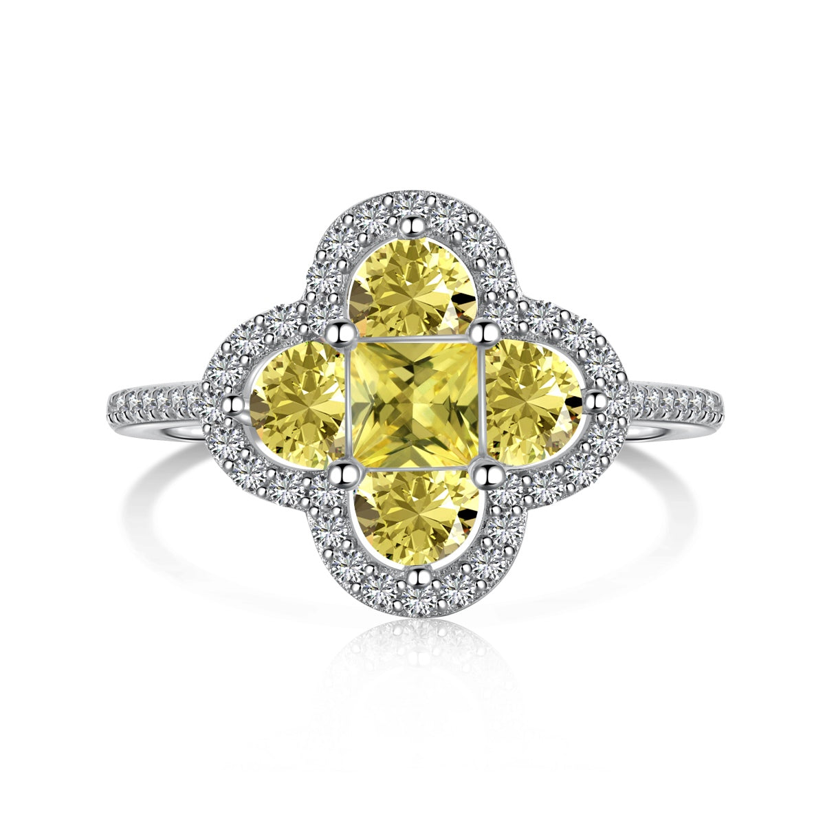 [Olivia JW]Luxurious Eternity Flower Shape Banquet Ring