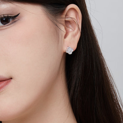 [Olivia JW]Four-Leaf Clover Flower Shape Exquisite Earrings