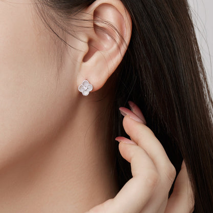 [Olivia JW]Four-Leaf Clover Flower Shape Exquisite Earrings