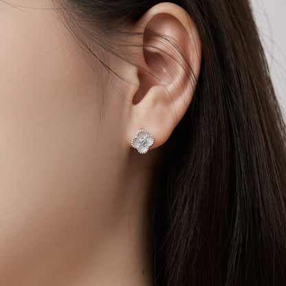 [Olivia JW]Four-Leaf Clover Flower Shape Exquisite Earrings