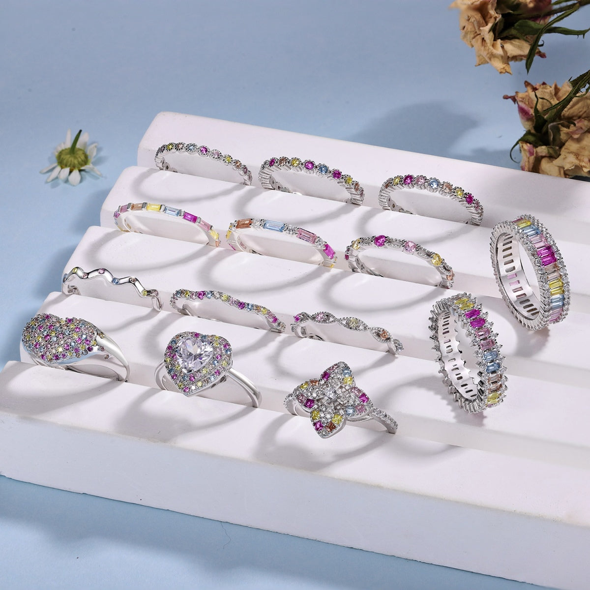 [Olivia JW]Radiant Sparkling Round Cut Daily Ring