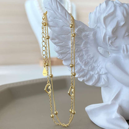 [Olivia JW]Dainty Double Layer Love Heart Bracelet