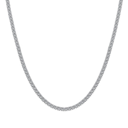[Olivia JW]Delicate Round Shape Tennis Necklace