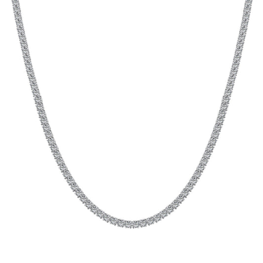 [Olivia JW]Delicate Round Shape Tennis Necklace