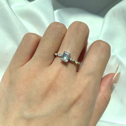 [Olivia JW]1.0 Carat Dainty Resplendent Radiant Cut Daily Ring