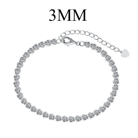 [Everoly JW] Verziertes funkelndes Armband im Rundschliff