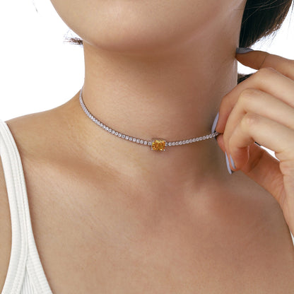 [Olivia JW]2.0 carat Ornate Emerald Cut Necklace