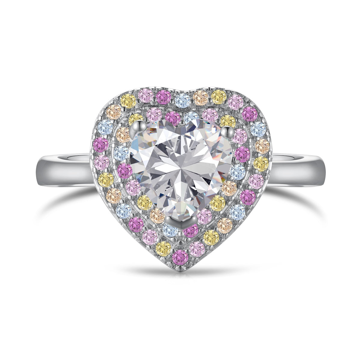 [Olivia JW]Delicate Ebullient Heart Shape Wedding Ring