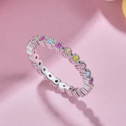 [Olivia JW]Unique Scintillating Round Cut Daily Ring