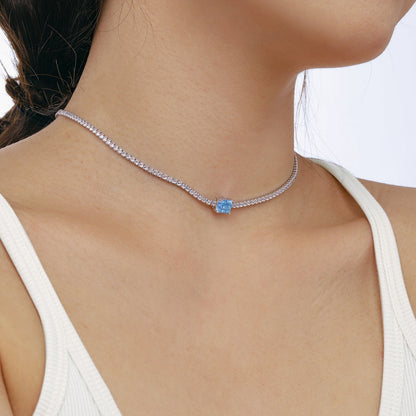 [Olivia JW]2.0 carat Ornate Emerald Cut Necklace